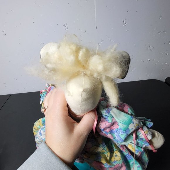 Cow Cloth Doll Floral Dress Stuffed Plush Country Farmhouse Style Decor - Picture 4 of 8